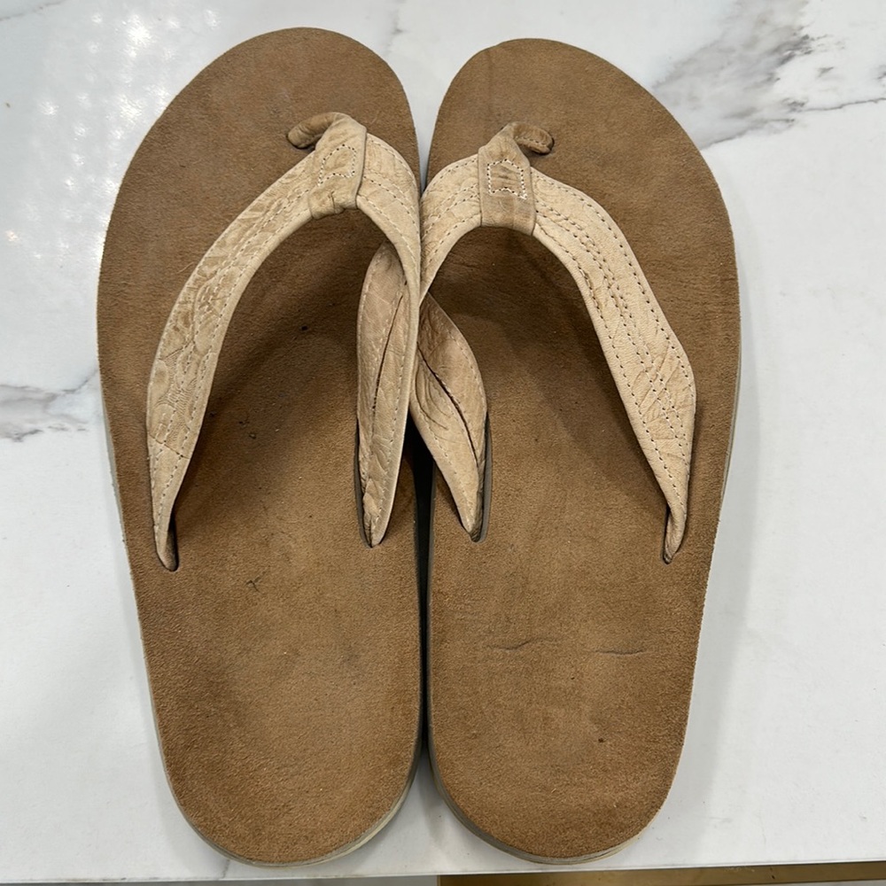 Island Pro Hawaii Suede Leather Sandals. Size 13